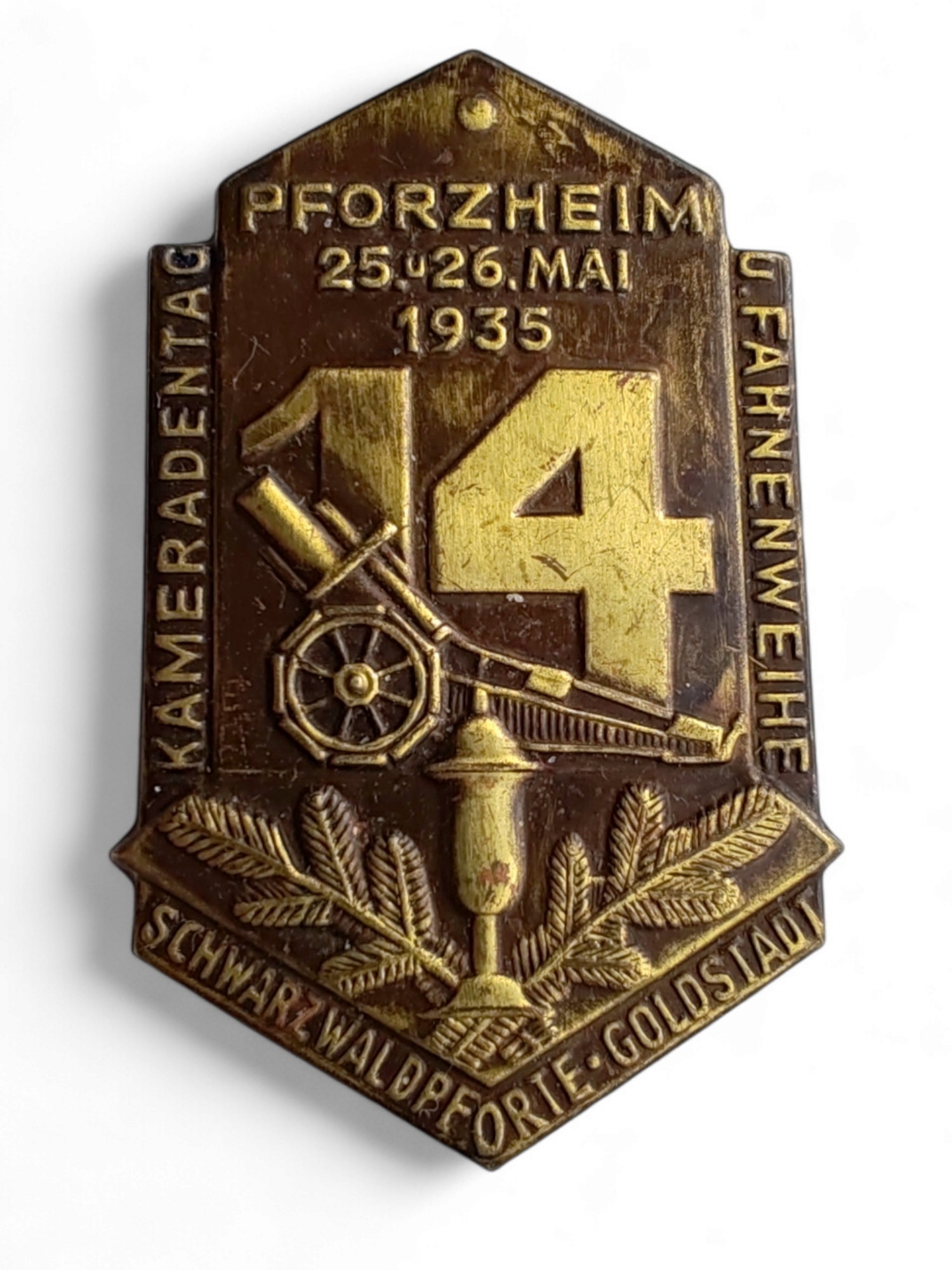 militaria : Tagungsabzeichen insigne de journée Allemand 39-45 Pforzheim 1935