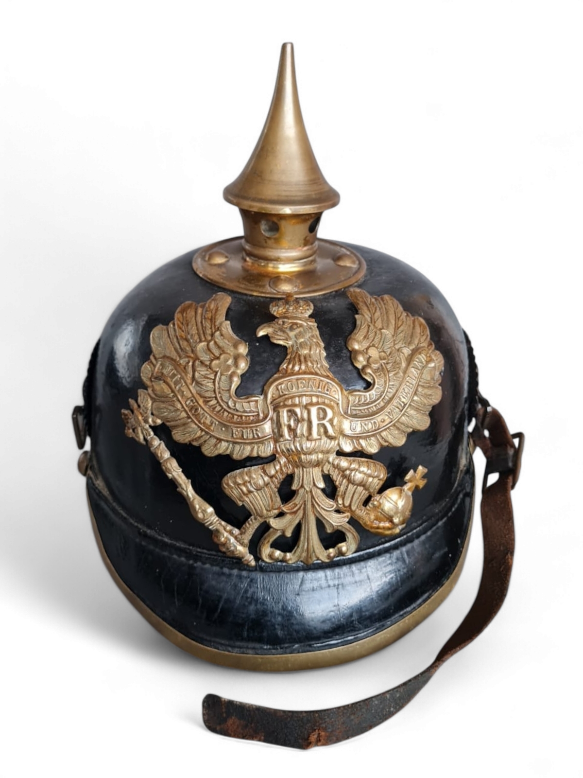 militaria : Casque à pointe Prussien mdl 1895 IR137 de Haguenau